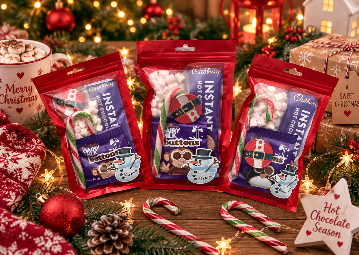 Christmas eve personalised hot chocolate gift, christmas eve box
