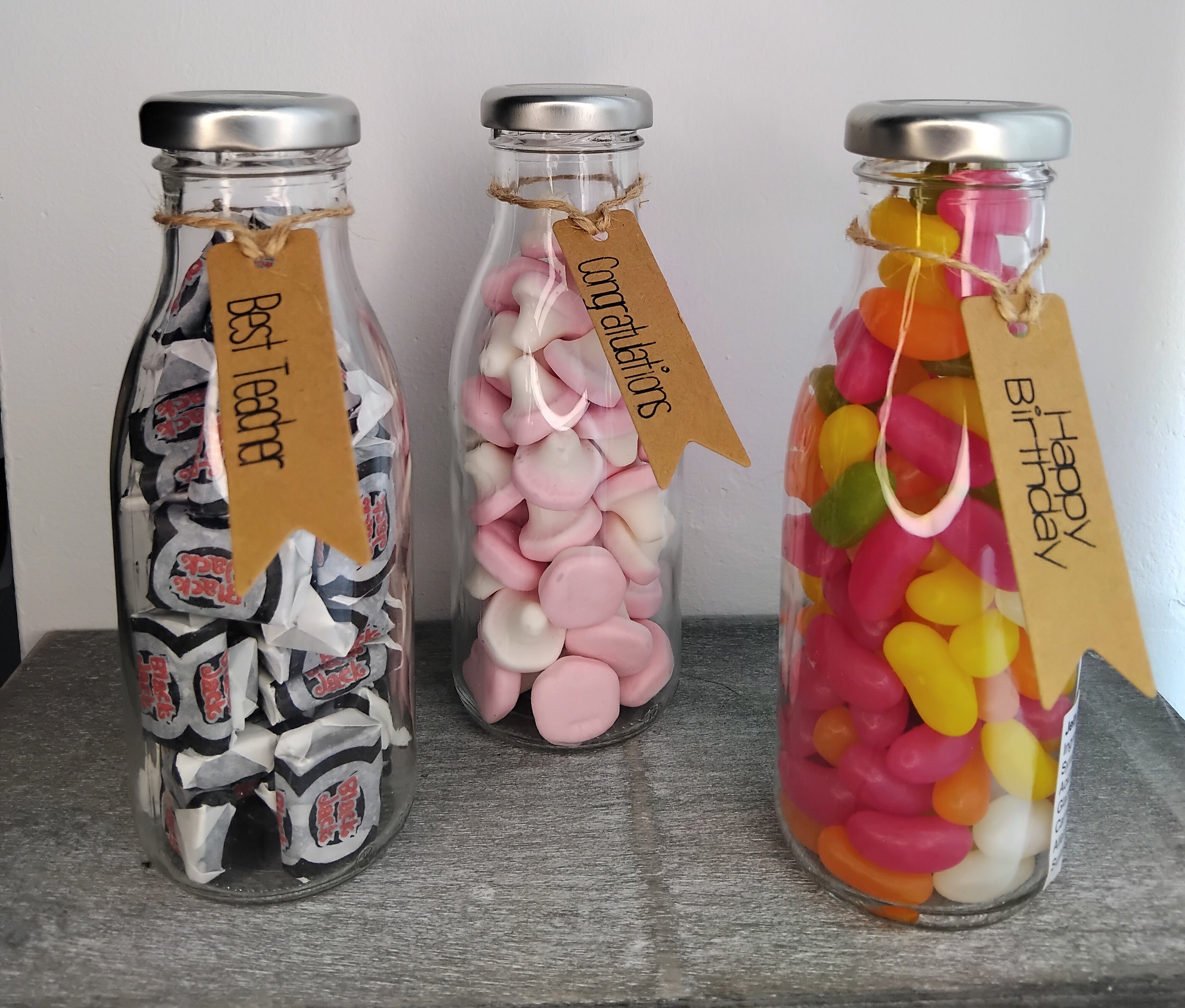 Happy Fathers Day gift sweets in a bottle, Short & Sweet Shop